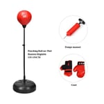 COSTWAY boxningspåse/boxningsboll på stativ-Justerbar höjd 120-154CM-handske-uppblåsbar handpump-bas fylld med vatten/sand