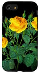 Coque pour iPhone SE (2020) / 7 / 8 Rose jaune vintage botanique florale pour femmes