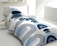 Home Linge Passion | Duvet Cover - 2 Pieces | 100% Cotton - 57 Thread Count | Single - 140 x 200 cm | Lonsdale Blue