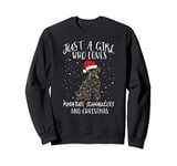 Just A Girl Who Loves Miniature Schnauzers & Christmas Sweatshirt