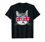 UK Union Jack Flag English England Cat Shirt Pride British T-Shirt