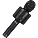 Mobil o Teknik Karaoke Mikrofon Med Högtalare Och Bluetooth Svart