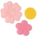 Cake Star Push Easy Plunger Cutters - Flowers Set of 6 - Petal Cookie Cutter for Cake Decorating and Sugarcrafting with Fondant, Marzipan, Sugarpaste, Pastry