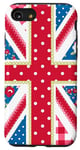 iPhone SE (2020) / 7 / 8 Phone Kandy Shabby chic Floral Union Jack GB British Flag UK Case