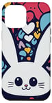 Coque pour iPhone 12 Pro Max Happy In Love – Lapin super mignon Chibi Anime Bunny Rabbit