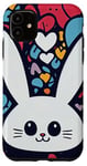 Coque pour iPhone 11 Happy In Love – Lapin super mignon Chibi Anime Bunny Rabbit