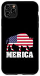 Coque pour iPhone 11 Pro Max Drapeau américain du parc national des États-Unis Bison & Buffalo
