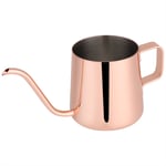 Long Narrow Spout Coffee Pot 250ML, Small Fine Stainless Steel Pour Over Drip Coffee Cup Gooseneck Milk Tea Kettle Filter Coffee Jug (250ML Rose Gold)