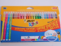 Bic Felt Tip Pens Kid Couleur Fluo 24 colors