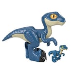 Fisher-Price Imaginext Jurassic World Grande Figurine Dinosaure Vélociraptor XL, Jouet pour Enfant dès 3 Ans, GWP07