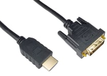 DVI to HDMI Cable Lead to Connect Computer PC Notebook Laptop to TV Monitor 1m 