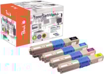 Peach-lasertoner som passar till OKI MC 362 bläckpatron, , Svart