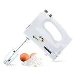 Geepas 160W Hand Mixer - Electric Handheld Food Collection Hand Mixer for Baking - 5 Speed Function, Includes Stainless Steel Beaters & Dough Hooks, Eject Button - 2 Year Warranty