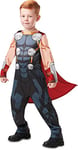 RUBIES - Avengers Officiel - Déguisement Classique Thor Enfant - Taille M - 5-6 ans - 105 à 116 cm - Costume Combinaison Bleue et Cape Rouge - Pour Halloween, Carnaval - Idée Cadeau de Noël