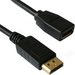 5M DisplayPort Male to Female Socket Extension Cable V1.2 - PC Monitor Lead