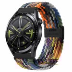22mm nylon kompatibel med Galaxy Watch 3 45mm/ Watch 46mm, Gear S3 Frontier/Classic , Huawei Watch GT 3 46mm flätat band 12