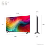 LG NanoCell NANO82 55" 4K Smart TV, 2024