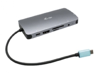 i-Tec USB-C Metal Nano Dock HDMI/VGA with LAN + Power Delivery 100 W - Dokkingstasjon - USB-C / Thunderbolt 3 - VGA, HDMI - 1GbE