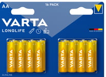Varta Longlife AA-batteri (16 st)