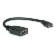 Value Minihdmi + Ethernet A - C F/M 0,15 M, Mini-Hdmi, Hdmi, Hane, Hona, Rakt