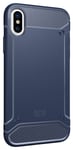 TUDIA Tamm, Slim Carbon Fiber Textured Case Designed for iPhone X/iPhone Xs (Navy Blue)