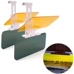 2 PACK-Car Visir Sun Blocker Anti-glare Extender Vindruta för dag natt, bil solskyddsförlängare Anti-glare Car Visir Extender, 2 i 1 bil sol