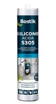 Bostik SIL S305 acide silicone acide spécial vitrage et sanitaires, cartouche 280 ml Marron