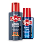 Alpecin Caffeine Shampoo C1 and Anti Hair-Loss Liquid Set Natural Growth for Men