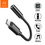 Mcdodo USB C to 3.5mm Jack Aux Headphones Audio DAC Adapter Braided Cable 10cm