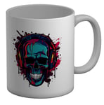 Skull Headphones Mug DJ Music Head Gothic 11oz Cup Gift