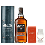 Jura 18 Year Old Single Malt Whisky 70cl 44% ABV & Branded Nosing Glass NEW