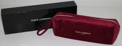 Dolce & Gabbana Burgundy Velvet Make Up Cosmetics Bag **Brand New & Boxed**