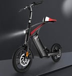 GASLIKE Portable Adults Folding Electric Bike, 36V250W Mini Electric Bicycle, 5 Levels Of Adjustment Electric Scooter, For Men/Women Teenagers,Black