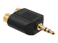 Delock - Audio-adapter - RCA hona till mini-phone stereo 3.5 mm hane - svart