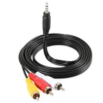 DVD TV Speaker Audio Video AUX Cable Adapter Wire AV Cable 3.5mm Jack to 3 RCA