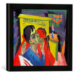Kunst für Alle 'Image encadrée de Ernst Ludwig Kirchner Autoportrait comme des Malades, d'art dans Le Cadre de Main de qualité Photos, 30 x 30 cm, Noir Mat