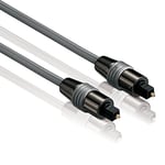 HDSupply TC030-015 Câble Audio Toslink S/PDIF, Fibre Optique, Plug-Plug, Ø 6,0 mm, 1,50 m, Noir