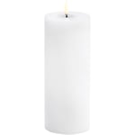 Uyuni LED Kubbelys Smeltet 7,8x20,3 cm, Nordic White Virgin parafinvoks