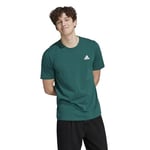 adidas Men Essentials T-Shirt à Manches Courtes en Jersey Simple avec Petit Logo brodé, Taille M