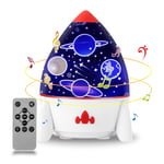Star Night Light Projector, USB Rechargeable Baby Night Lamp Projector with Remote Control and Timer, Built-in 4 Music and 6 Projector Films, 7 Lighting Modes Gifts for Kids Adults Party Decoration