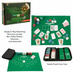 Poker Set In A Case Poker King Travel Portable Fun Texas Hold Em Game Funtime 