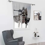 GugeABC Military Window Blinds, Army Sniper Warrior Targeting on Roof during the Operation Commando Task Theme Balloon Shades for Window, Multicolor, 39" x 64"
