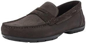 Geox Men's u Moner w 2fit d Moccasin, Dk Brown, 9 UK