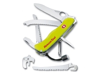 Victorinox Rescue Tool, Fällkniv med låsblad, Kniv med flera verktyg, Spey point, Rostfritt stål, Polyamid, Gul