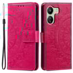 SKALO Xiaomi Redmi 13C 4G Mandala Plånboksfodral - Cerise Cerise