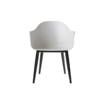 Harbour Dining Chair Wood Base Plastic, Black Oak/light Grey