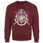 Harry Potter Hogwarts House Crest Sweatshirt - Burgundy - S - Burgundy