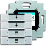KNX Kontrollelement 4-touch aluminium silver