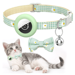 Airtag Skal Bow Cat Collar med Breakaway Bell - Grön - TheMobileStore AirTag-Tillbehör