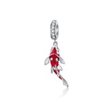shangwang Red Diy Beaded 925 Sterling Silver Lantern Mouse Koi Silver Beads Suitable For Pandora Bracelet EFC085
